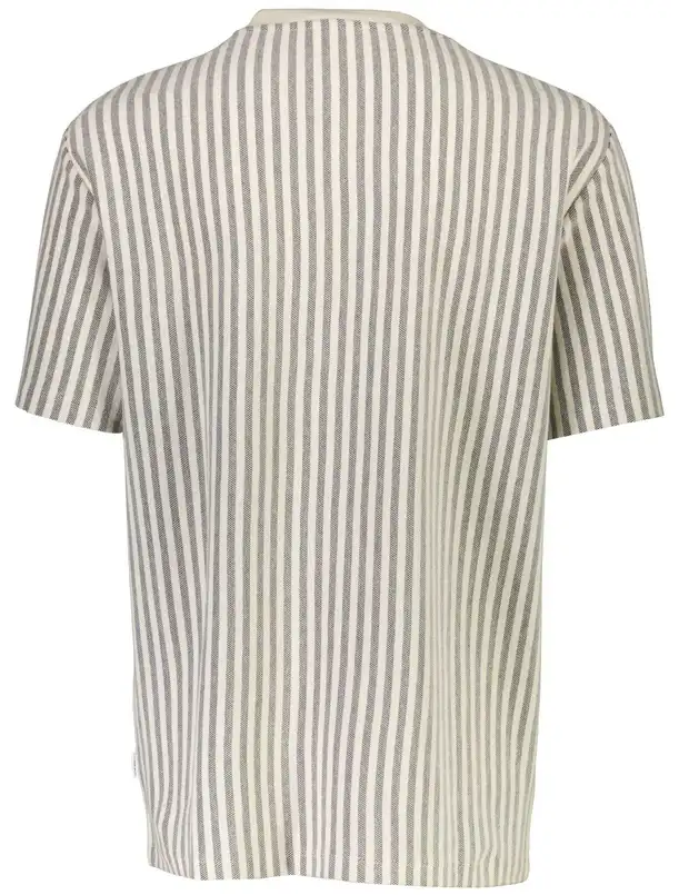 Oversized striped rough pique