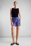 Paperbag Shorts mit Print