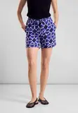 Paperbag Shorts mit Print