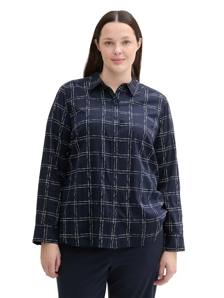 Plus - Gemusterte Bluse