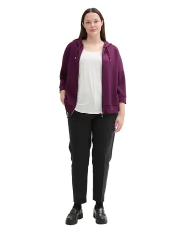 Plus Size - 7/8 Arm Sweatjacke