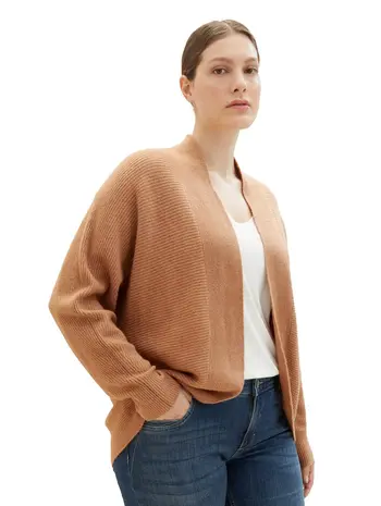 Plus Size - Cardigan in Melange Optik