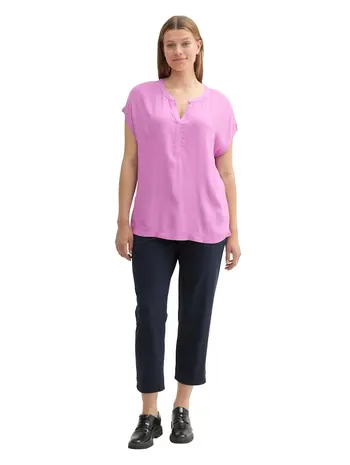 Plus Size - Fabric mix T-Shirt