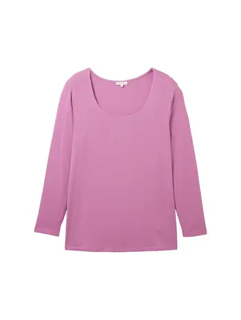 Plus Size - Langarmshirt mit Karree Ausschnitt