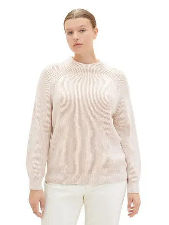 Plus Size - Strickpullover mit Rippstruktur