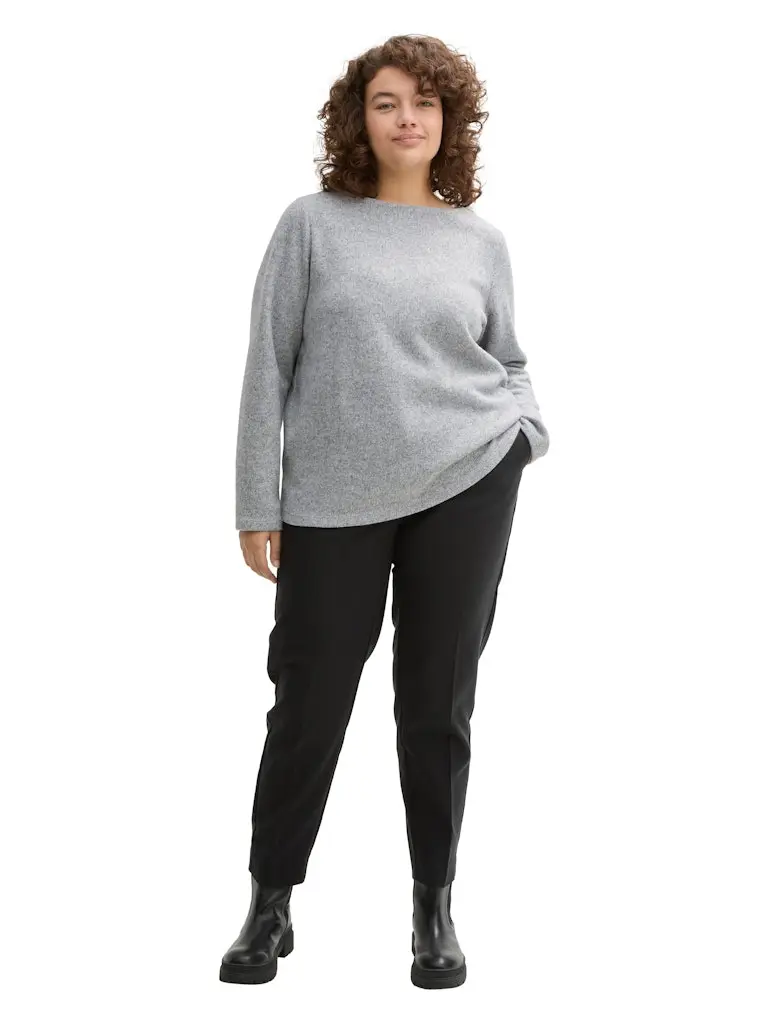 Plus Size - Sweatshirt mit Knopfdetails