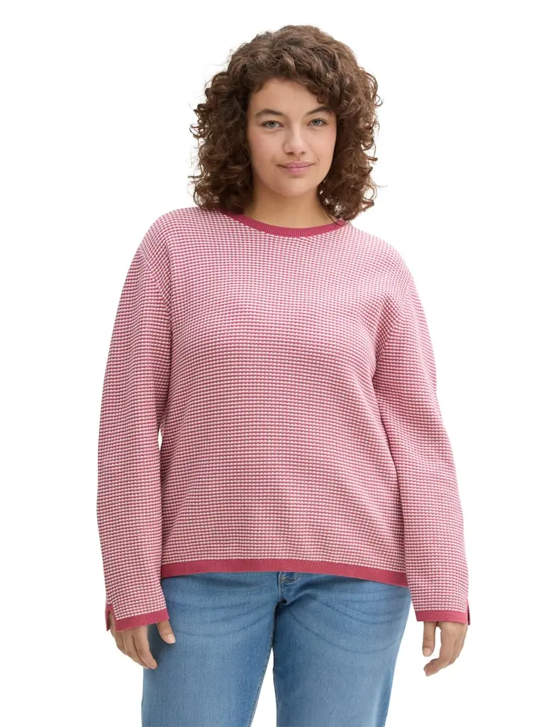 Plus - Strickpullover aus Baumwolle