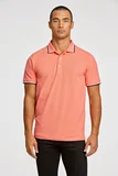 Polo shirt w. contrast piping