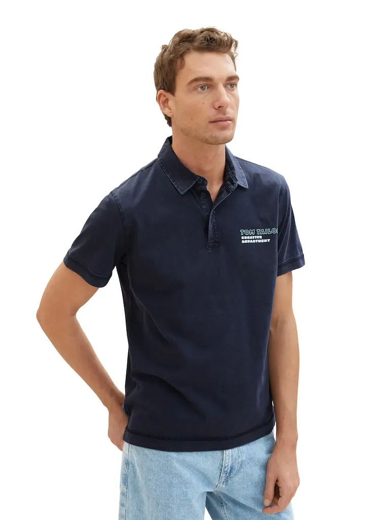 Poloshirt mit Logo Print