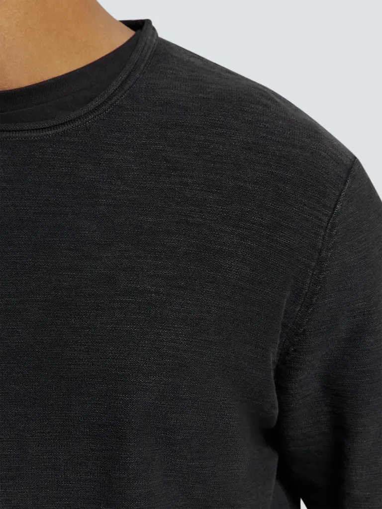 Pullover Crewneck Garment Dyed + Stone Washed