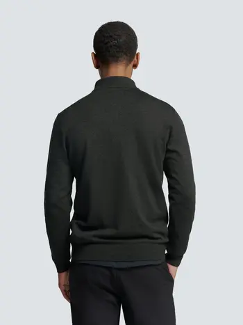 Pullover Half Zip 2 Coloured Melange