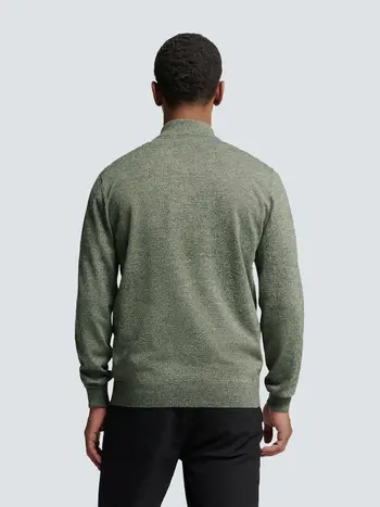 Pullover Half Zip 2 Coloured Melange