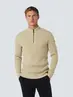 Pullover Half Zipper Solid Jacquard