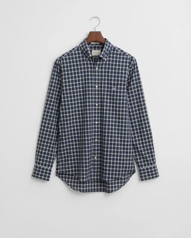 Regular Fit Classic Popeline Hemd mit Tartan-Muster