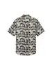 relaxed printed slubyarn shirt