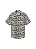 relaxed printed slubyarn shirt