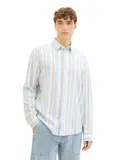 relaxed striped twill shirt