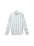 relaxed striped twill shirt