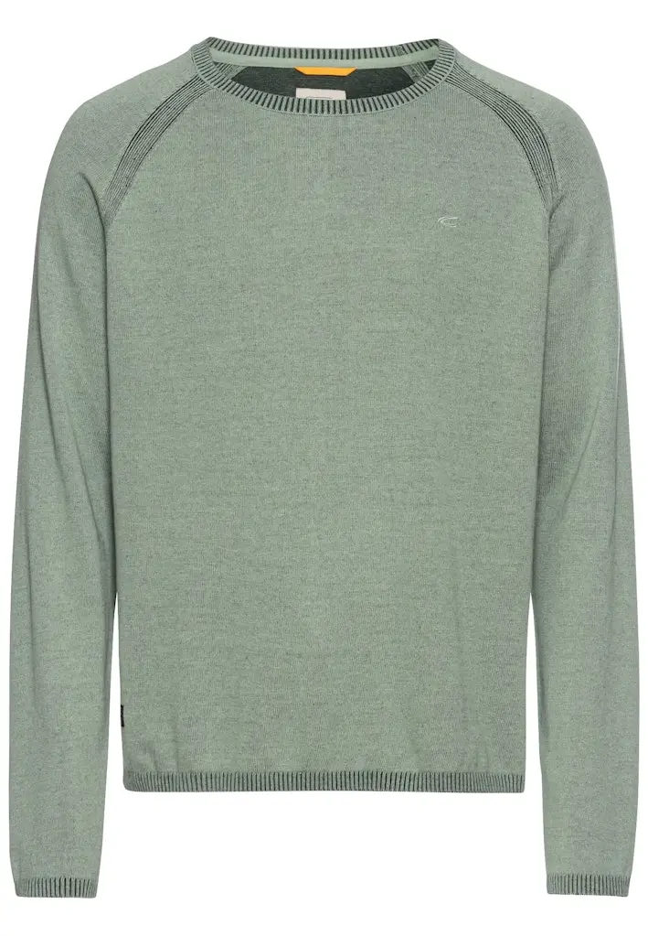 Rundhals Pullover aus reiner Baumwolle