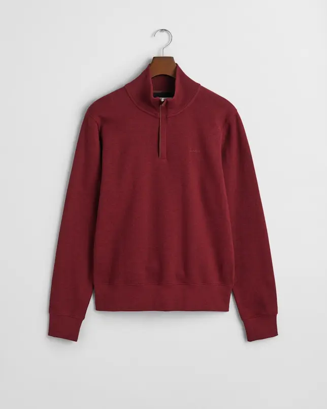 Sacker Rib Sweatshirt mit Reißverschlusskragen