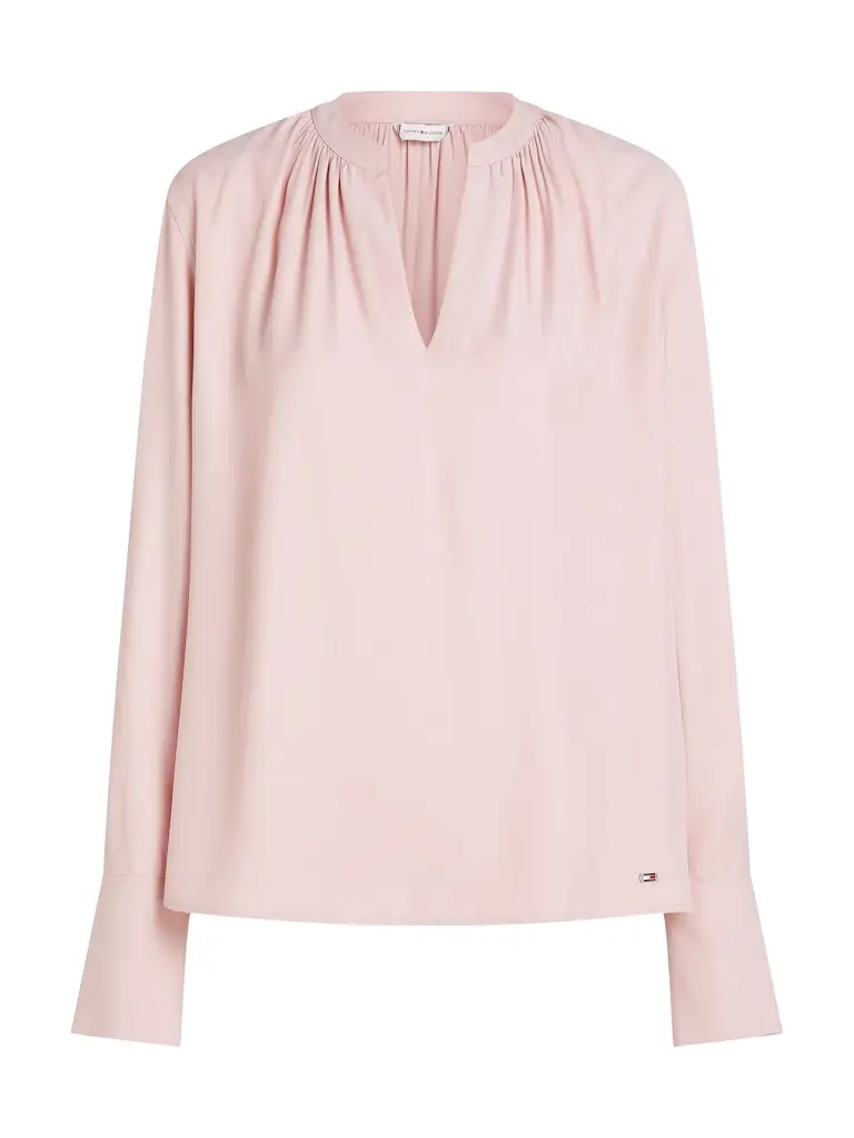 SOFT VIS V NECK LS BLOUSE