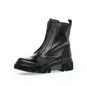 sportliche Stiefeletten Glattleder schwarz