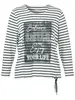 Sweatshirt Rundhals 1/1 Arm Motiv Ringel