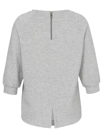 Sweatshirt Rundhals 3/4 Arm Reißverschluß