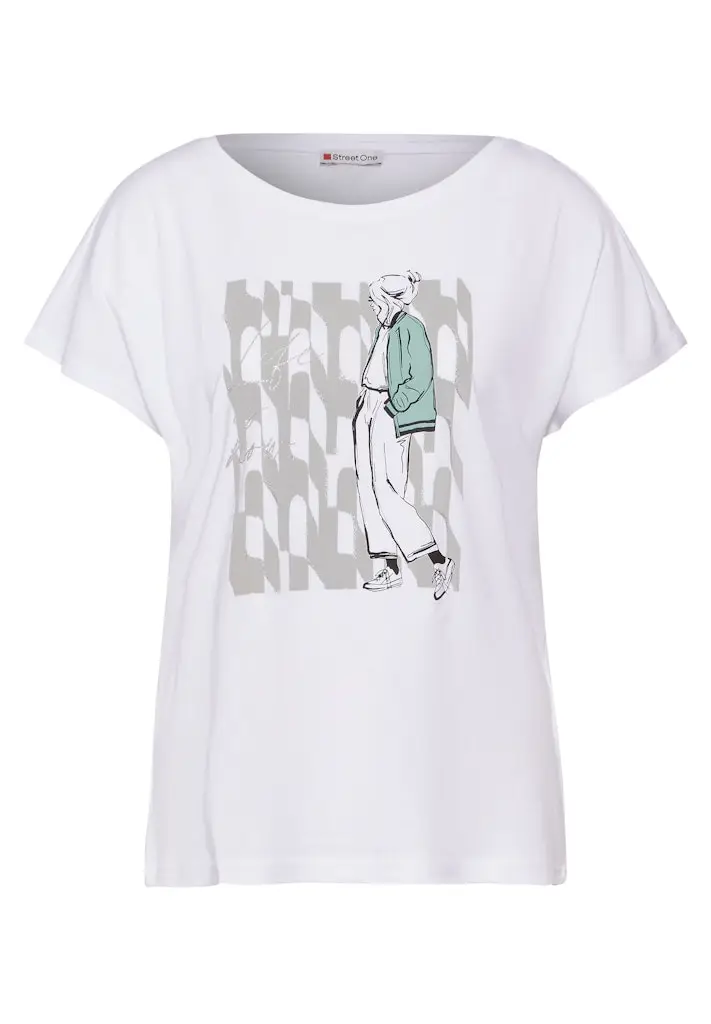 T-Shirt mit Lady Print