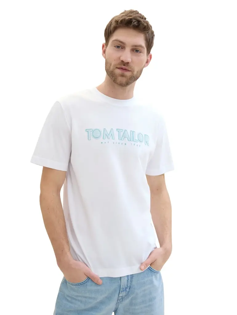 T-Shirt mit Logo Print