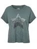 T-Shirt Rundhals 1/2 Arm Motiv Pailletten