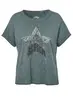 T-Shirt Rundhals 1/2 Arm Motiv Pailletten