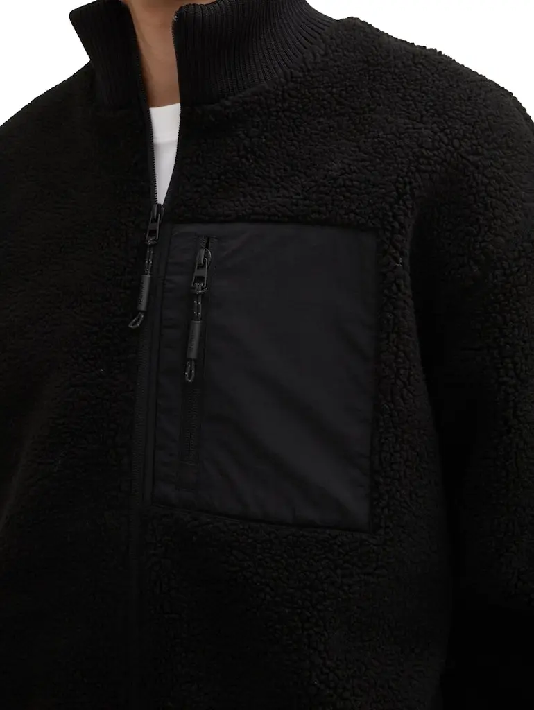 Teddy Jacke mit Stehkragen