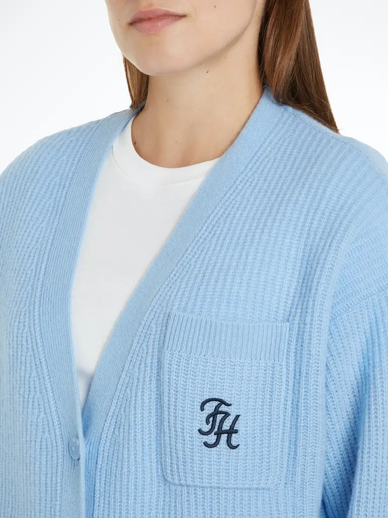 TH SCRIPT SOFT WOOL V-NK CARDI