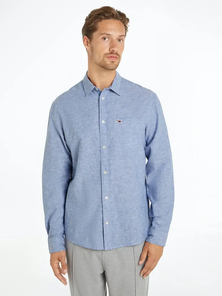 TJM REG LINEN BLEND SHIRT