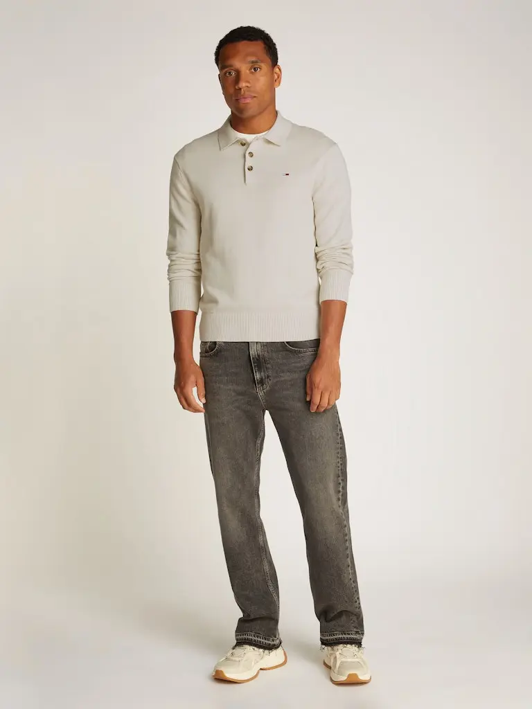 TJM SLIM ESSENTIAL POLO SWEATER