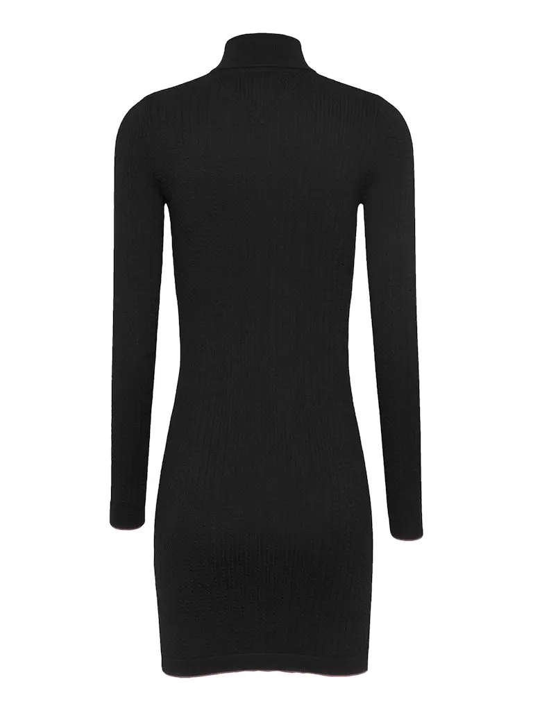 TJW 1/4 ZIP SWEATER CABLE DRESS