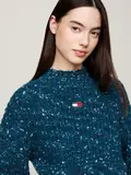 TJW MOCKNECK MARLED YARN SWEATER