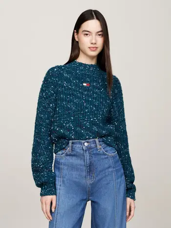 TJW MOCKNECK MARLED YARN SWEATER