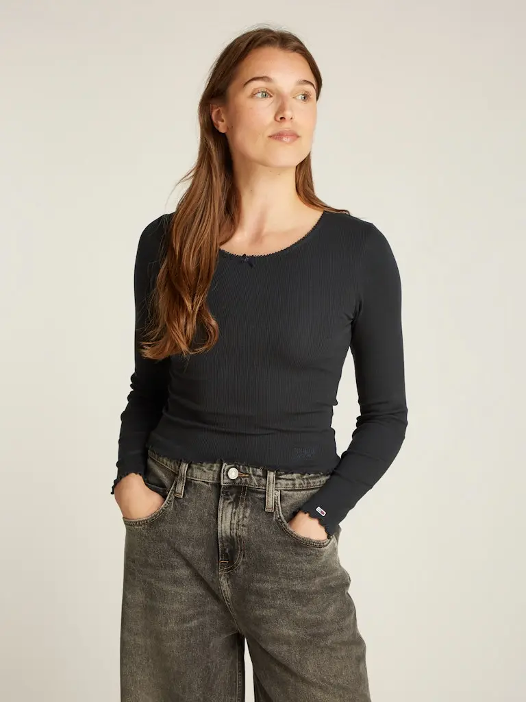 TJW SLIM SCALLOP RIB LS