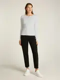 TJW SLM BUTTON RIB C-NECK LS EXT