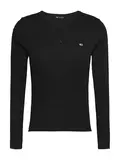 TJW SLM BUTTON RIB C-NECK LS EXT