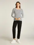 TJW SLM BUTTON RIB C-NECK LS EXT