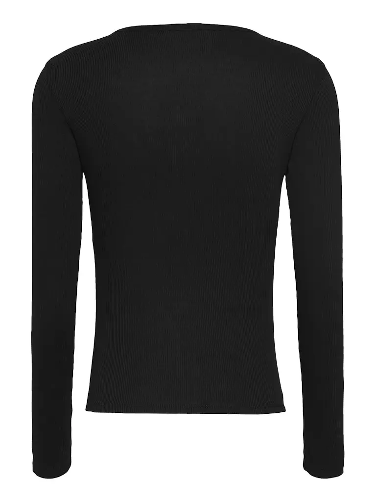 TJW SLM BUTTON RIB C-NECK LS EXT