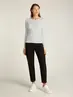 TJW SLM BUTTON RIB C-NECK LS EXT