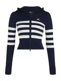 TJW STRIPE ZIP THRU BADGE HOOD