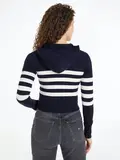 TJW STRIPE ZIP THRU BADGE HOOD