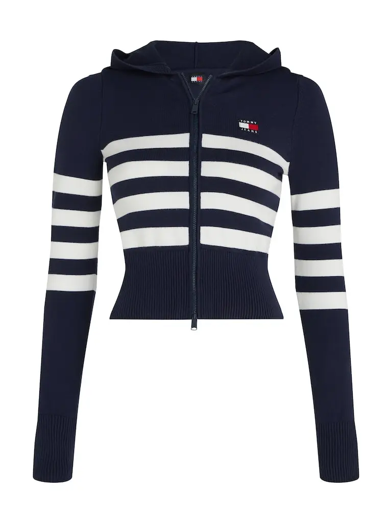 TJW STRIPE ZIP THRU BADGE HOOD