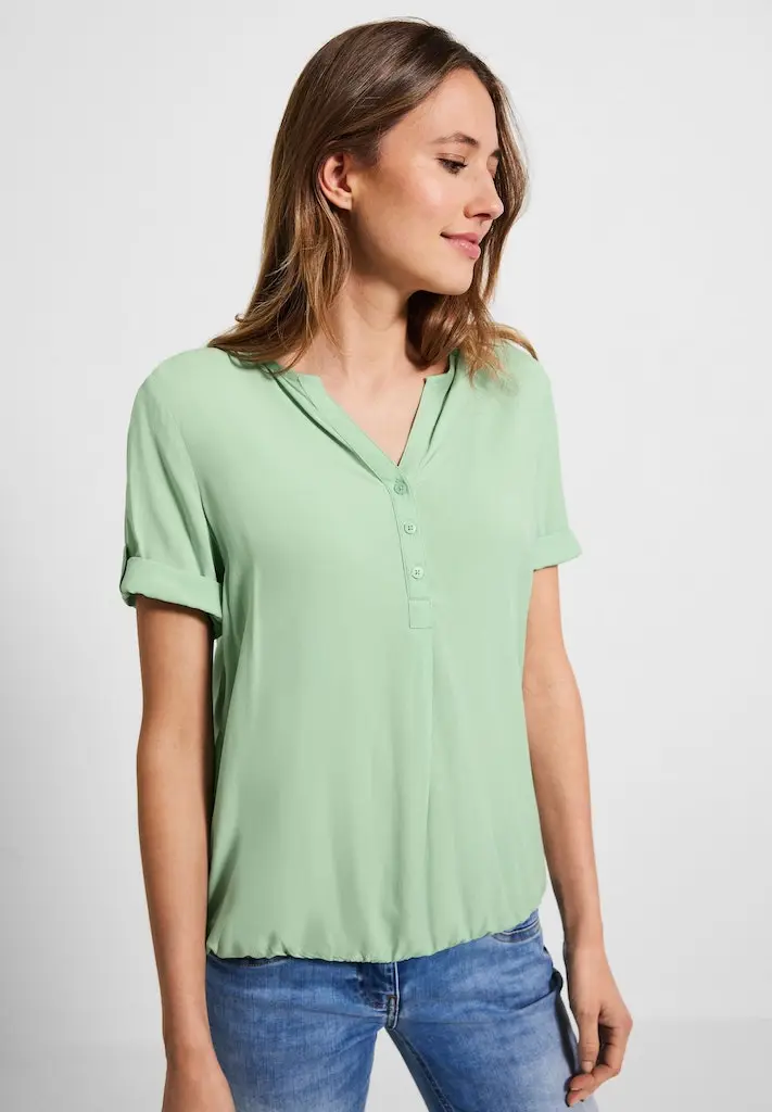 Unifarbene Basic Bluse