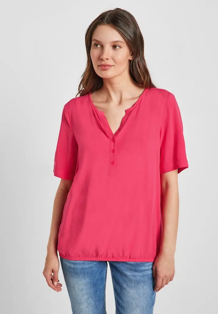 Unifarbene Basic Bluse